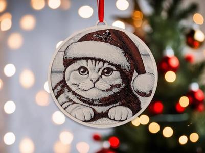 Christmas Old-Cat Ornament