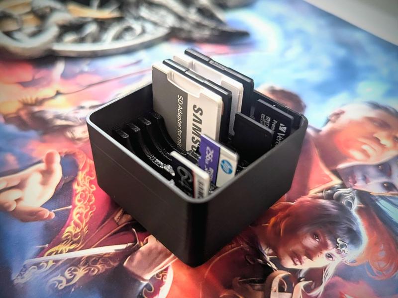 Gridfinity SD/Micro SD holder, 6u, 8x