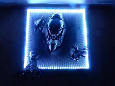 Alien Queen - breaks through - leicht zu drucken! - alle STLs online incl. Rahmen!   