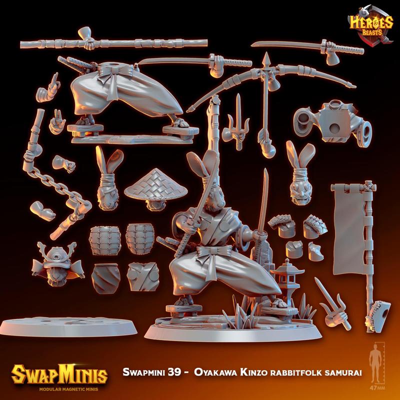 Swapmini 39 -  Oyakawa Kinzo rabbitfolk samurai