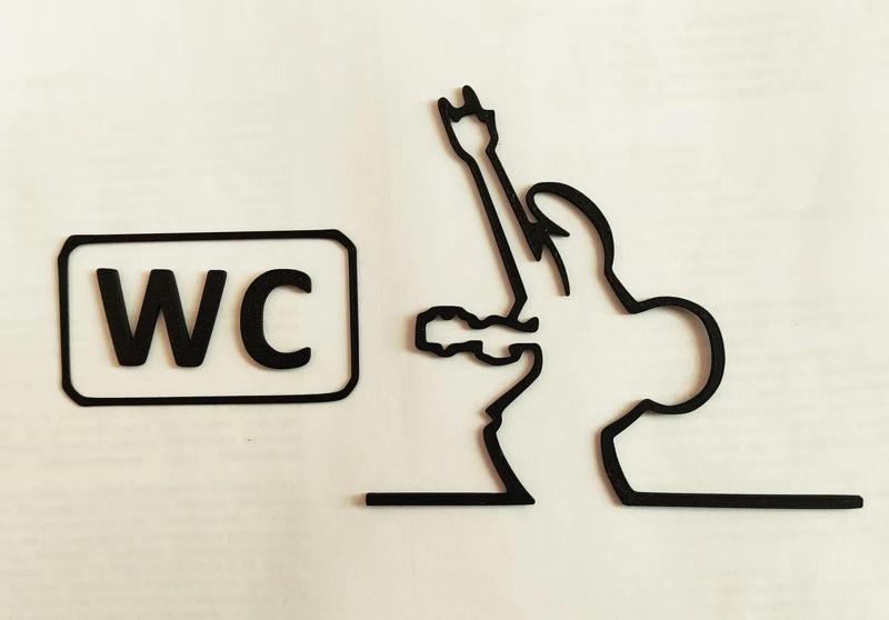 WC door hanger from the iconic cartoon "La Linea" Balum Balum.   