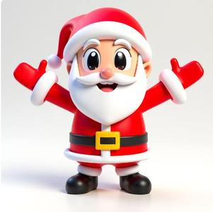 Santa claus cute festive winter Christmas