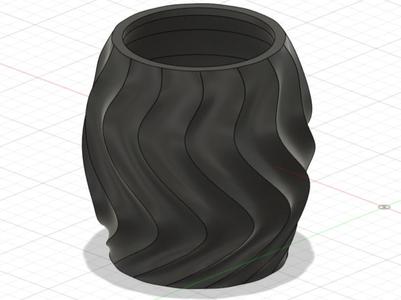 vase wavy stylish