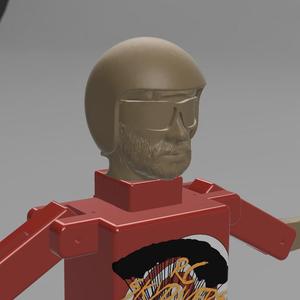 RC  / Fallschirmspringer / Paraglider  Chuck Norris (nur Kopf)