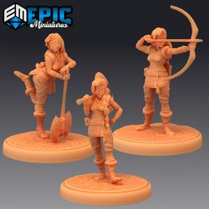 Half Dwarf Adventurer Set / Female Dwarven Warrior