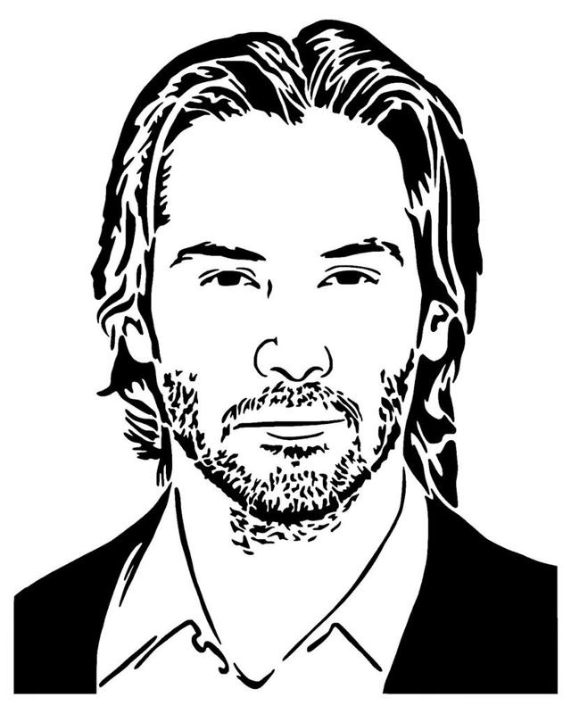 Keanu Reeves stencil