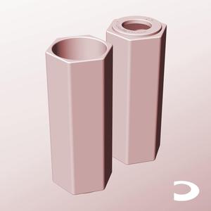 CH68-200-P Pierced Modular Stacking Storage Box Bin Container Planter Lamp Shade | Printable Objects - Infinite Containers | stl file for 3d printing