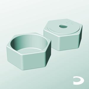 CH162-80-P Pierced Modular Storage Box Bin Container Planter Lamp Shade 3d stl