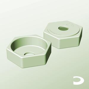 CH128-45-P Pierced Modular Stacking Storage Box Bin Container Planter Lamp Shade | Printable Objects - Infinite Containers | stl file for 3d printing