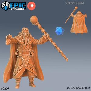 Wizard Adventurer / Human Sorcerer / Wise Male Magician / Fire Elemental Master