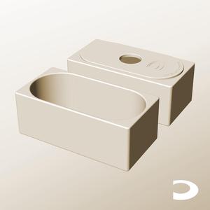 CX96-80-P Pierced Modular Stacking Storage Box Bin Container Planter Lamp Shade | Printable Objects - Infinite Containers | stl file for 3d printing