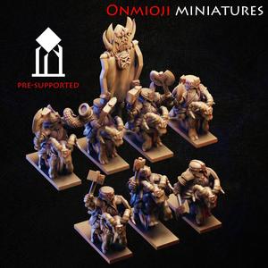 Dwarf warriors mountain goat riders