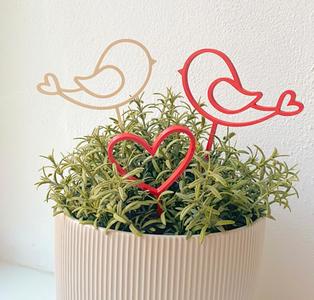 Bird & heart decoration