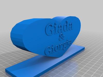 cuore con scritta Giada e Giorgia