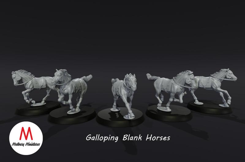 Galloping Blank Horses (Included in Tribes&patreon Welcome pack!)