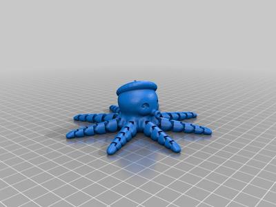 Octopus with painter hat thing