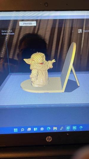 baby yoda phone holder