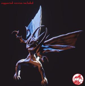 Gargoyle Familiar Medium Miniature version 2 (1 inch/25 mm base size, 1.25 inch/32 mm height)