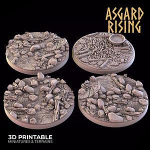 SAND SHORE 4 x Round Bases 40mm - PRESUPPORTED