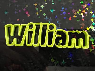 WILLIAM name names namedesign ornament nameplate