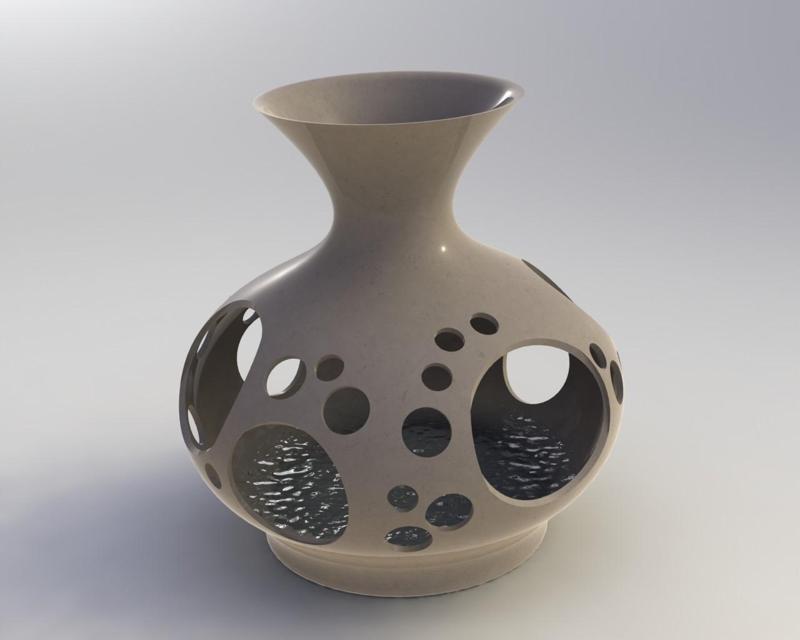 Vase with holes