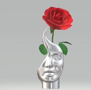 vase sculpture woman saint-valentin design décor pink pot