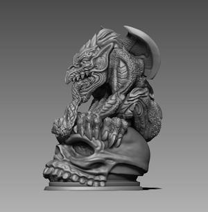 Gargoyle and Skull