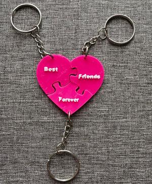 Keychain Hearts Best Friends Forever