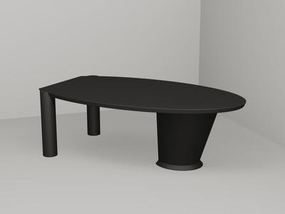 Miniature modern coffee table dollhouse / diorama 