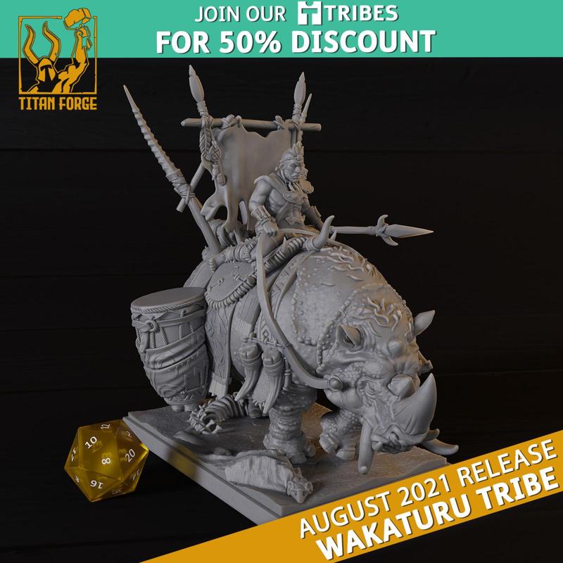 War Caller ver 2 - Wakaturu Tribe - Titan Forge Miniatures August 2021
