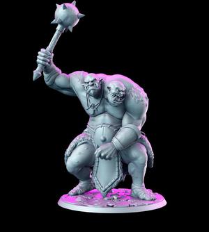 Ettin - head ogre - 32mm - DnD