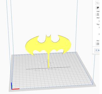 Batman logo decoration for birthday cake