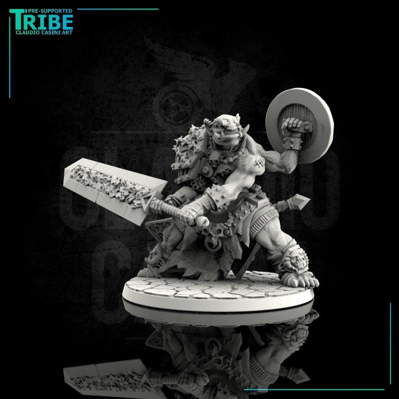 (L 0007) Abomination orc troll with big sword (Large)
