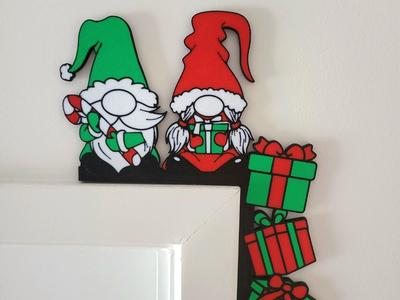 Christmas Gnomes and Presents Door Corner