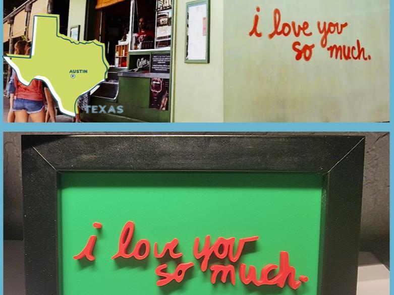 i love you so much - Austin Texas Mural-PhotoFrame