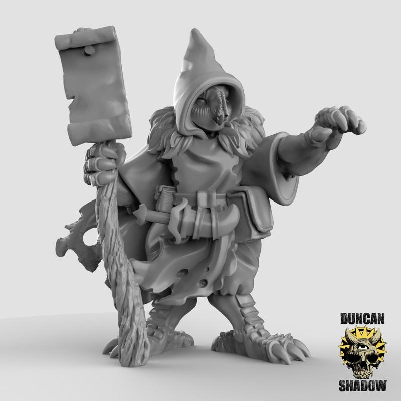 Owl Folk Sorcerer (pre supported)