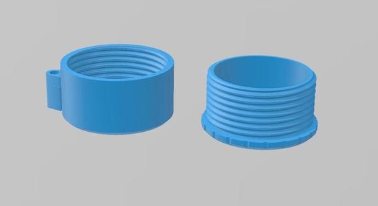 Remix of Small Keychain Pill Box (customizable & sizeable)