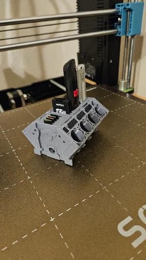 Engine block SD card holder   