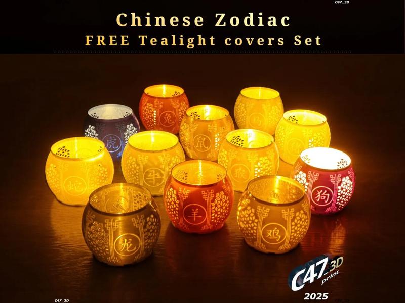 Chinese Zodiac Tealight Covers   