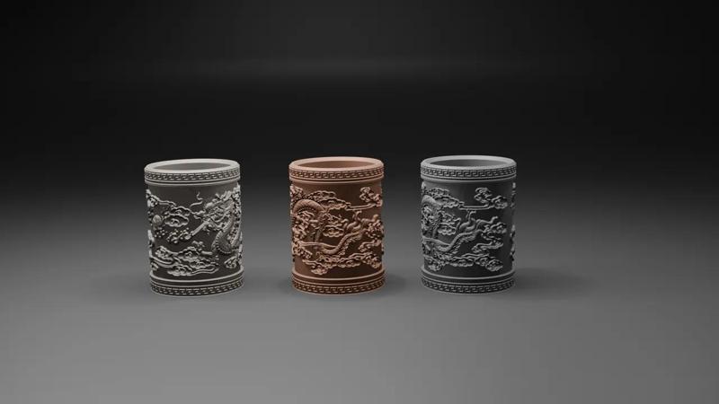 Dragon pencil holder   