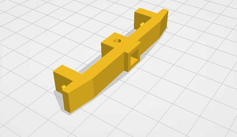 rgt 1:10 rear chassis crossmember with tow hitch receiver