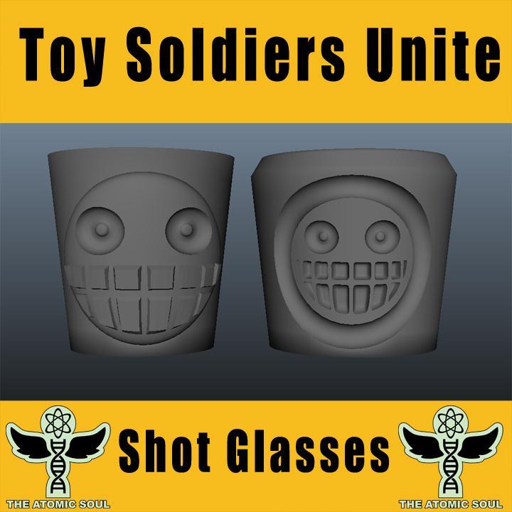 Toy Soldiers Unite Shot Glasses