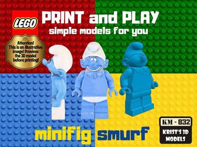 lego minifig smurf