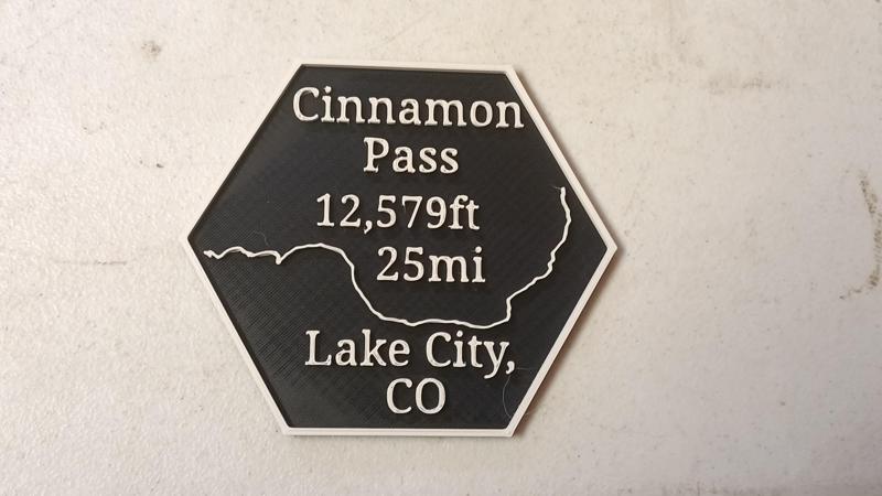 Maverick's Trail Badge Hexagon Cinnamon Pass Lake City Colorado