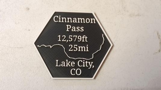 Maverick's Trail Badge Hexagon Cinnamon Pass Lake City Colorado