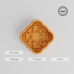 Mandala Shape Cutter & Stamp Set, Cookie & Fondant Tools, Abstract Pattern, Small/Medium/Large, Sacred Circle, Meditation Design PRODUCT_5154