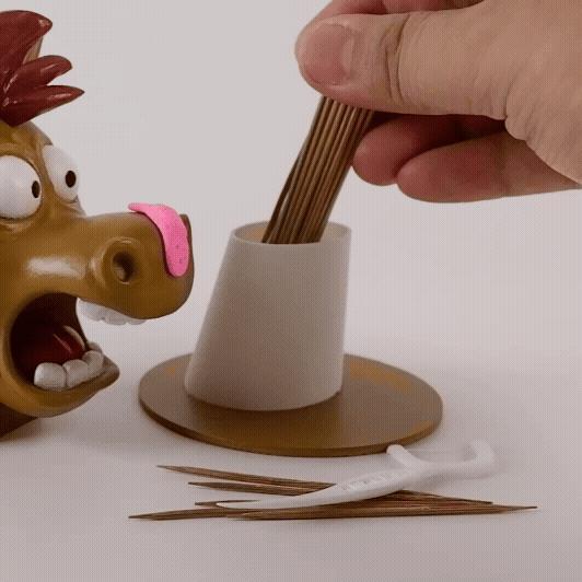 Shocked Horse Toothpick Holder