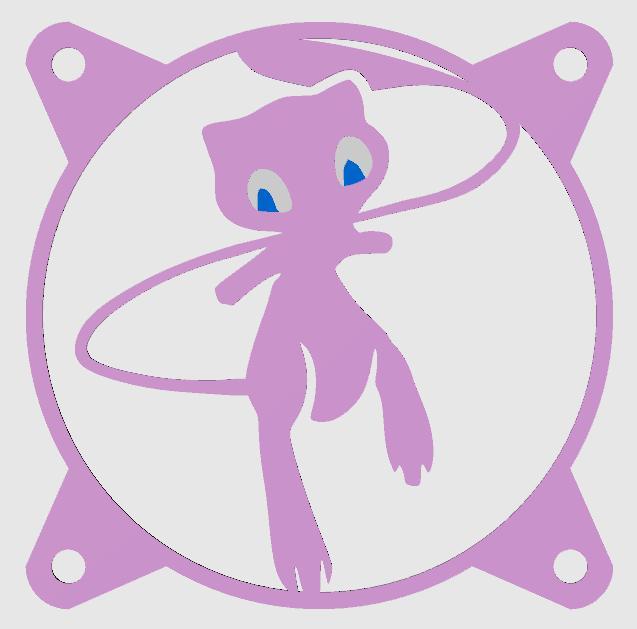 FAN COVER 120mm pokemon mew Multicolor 3 Collors