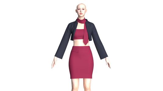 Ladies Corporate Dress-Outfit | Marvelous / Clo3d / obj / fbx