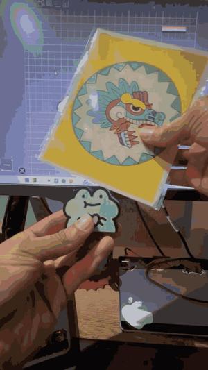 heart frog photo frame
